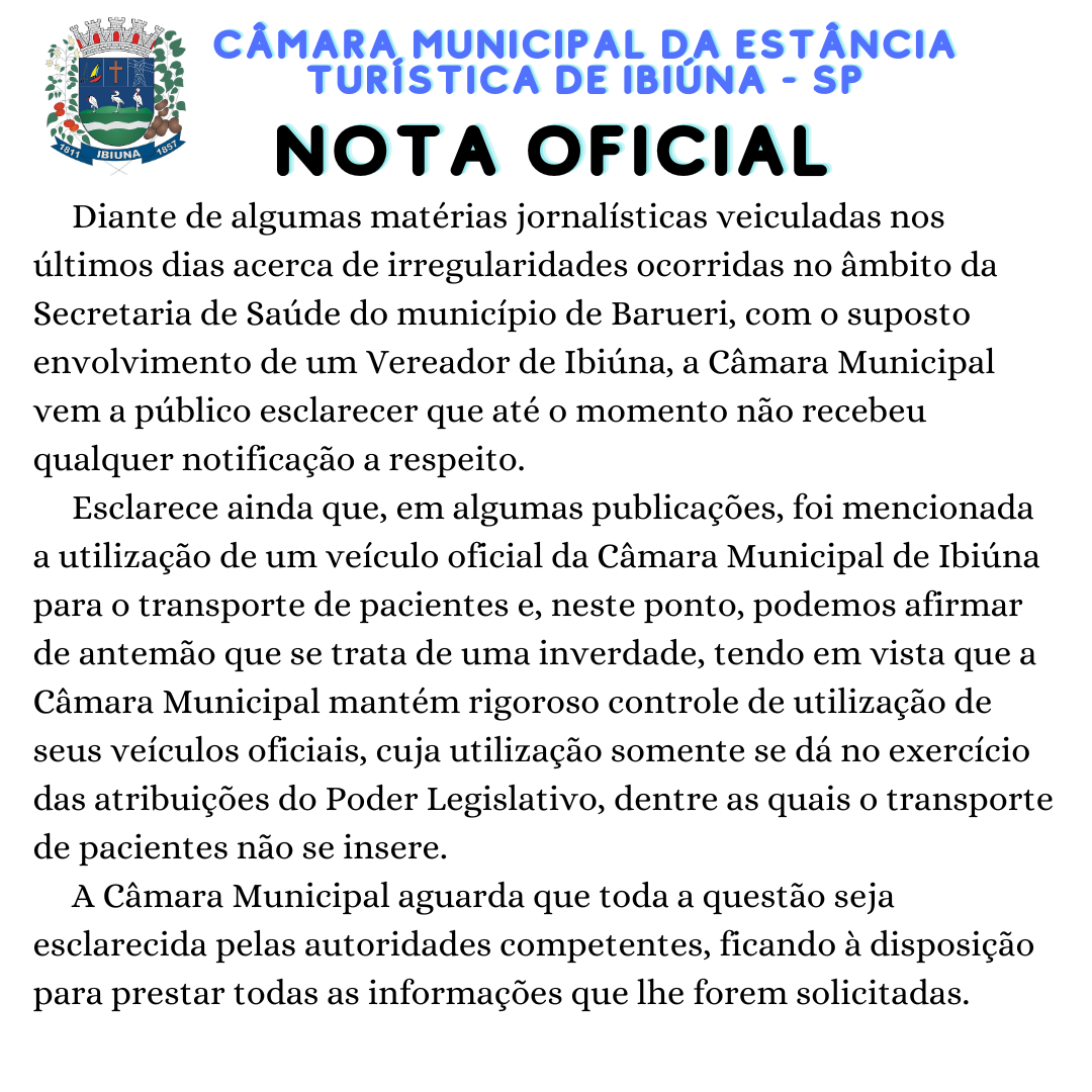 Nota Oficial