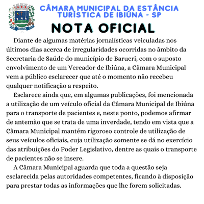 Nota Oficial